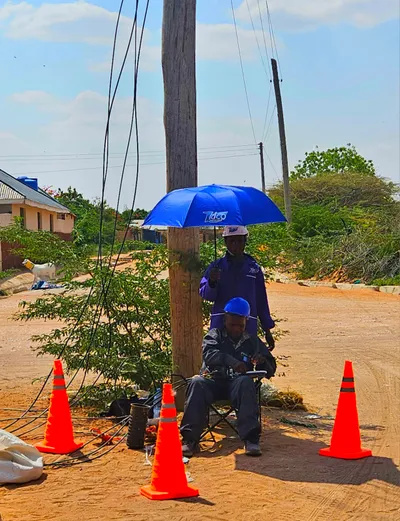 Tidco Networks field technician on site